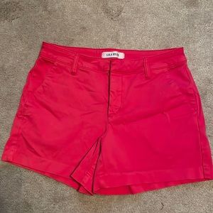 Lila Ryan size 4 watermelon red chino Susannah short 4.5” inseam mid-rise